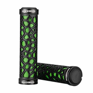 Rockbros Cycling Handle Sets Aluminum Alloy Double Lock Anti Skid Rubber Grips - Picture 1 of 10