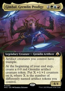 x1 Gimbal, Gremlin Prodigy - Extended Art M MTG Commander: March of the Machine  - Picture 1 of 1