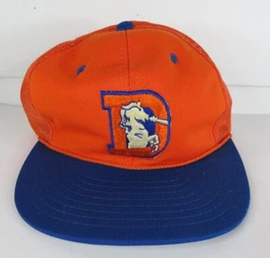 VINTAGE NFL DENVER BRONCOS BLUE ORANGE YOUTH SNAPBACK - Picture 1 of 8