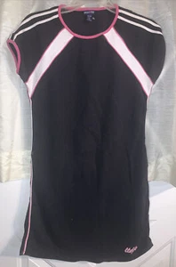 Vintage Limited Too Mini Dress Logo Black pink white Y2K Size 7 Junior - Picture 1 of 8