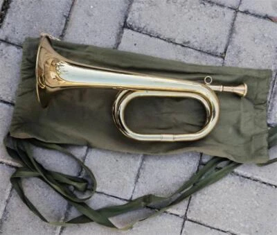 Trompeta corneta trompeta ejército cobre latón retro instrumento mezclador CARGO 1970 Foto 1 de 4