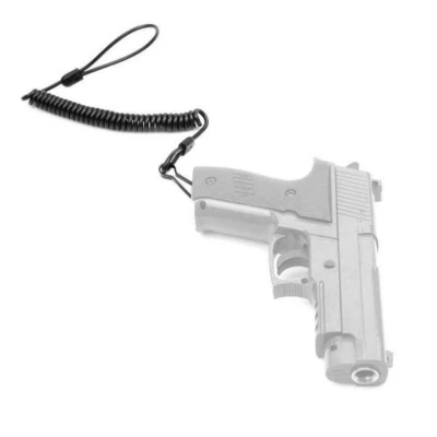 Tactical Pistol Lanyard Coiled Wire for Tactical Lanyard Keychain Outdoor Sport - Image 1 of 4