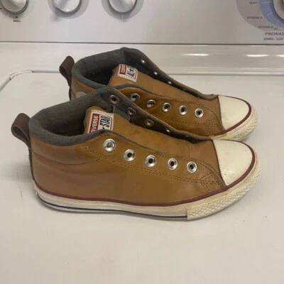 Zapatillas Converse Junior 2 Chuck Taylor All Star Cuero Marrón HiTop 658104C Foto 1 de 4