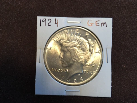1924 GEM / BU   PEACE DOLLAR Cover