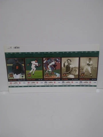 Ticket Stub Sheet, San Francisco SF Giants 2008 Dusty Baker Darren Lewis 3 more Cover