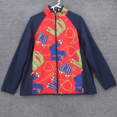 Lauren Ralph Lauren Jacket Womens 2X Plus Quilted Equestrian Chain Belt Design - Image 1 of 4