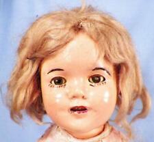 Shirley Temple Composition Doll Ideal 13in Mohair Wig Pink Dress Vintage