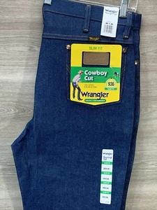Wrangler 936 Cowboy Cut Rigid Slim Fit Jeans - 0936DEN 36x36 Neu mit Etikett - Bild 1 von 14