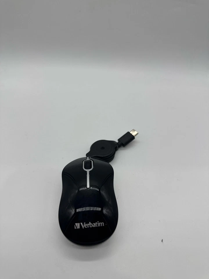 BROKEN Verbatim Wired Optical USB-C Mini Mouse  Black 70744 - Image 1 of 1