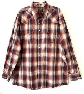 Camicia Roper Pearl Snap uomo taglia 3XL rossa a quadri western manica lunga cowboy - Foto 1 di 7
