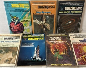Vintage 1970’s Amazing Science Fiction Lot Of 7 - Picture 1 of 8