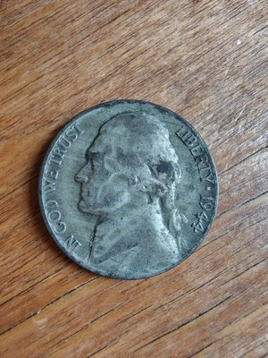 1944 P Jefferson Silver War Nickel Lamination Errors - Image 1 of 3