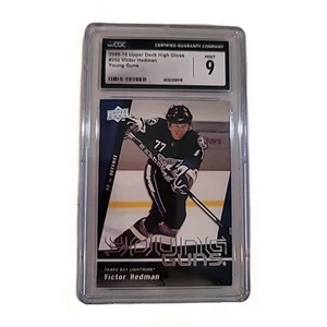 2009 -10 UPPER DECK #202 VICTOR HEDMAN YOUNG GUNS ROOKIE RC CGC Mint 9 - Picture 1 of 2