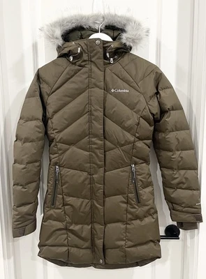 Columbia Mujer’s Lay D Down II Verde Oliva Caqui Parka Chaqueta Invierno Talla XS Foto 1 de 4