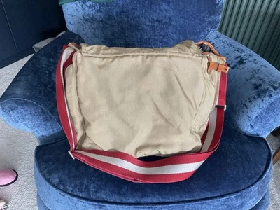 Vintage, original BALLY Canvas Messenger Bag with adjustable vibrant strap - Image 1 of 4