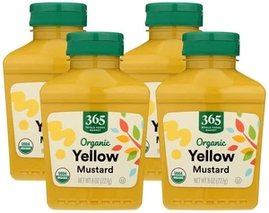 Gourmet Organic Yellow Mustard - 4 Pack (32 ounces total) for True Food Lovers - Picture 1 of 6