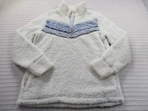 Weatherproof Womens Jacket Medium Ivory Lined Fleece Pockets 3/4 Zips High Neck - Picture 1 of 11