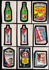 1973 Topps Wacky Packs Lot of 12 different  Rare Pre Die-Cut Production Series 1