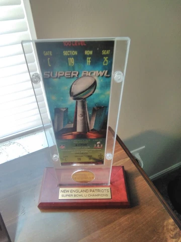 New England Patriots Super Bowl Li Champions Commemorable Ticket Cover