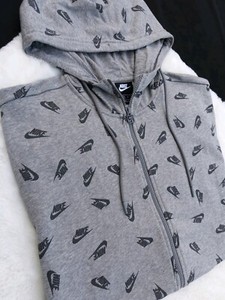 nike men's cotton zip hoodie & pants set burgundy