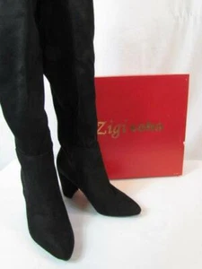 NIB Zigi Soho Tall Black High Heel Boot Round Toe Zip Up On Side Size 6M - Picture 1 of 6