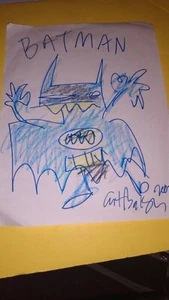Marcador crayón boceto 2005 Batman arte Baltazar arte infantil - Imagen 1 de 1