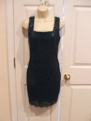 Nuevo en paquete Vestido de encaje verde azulado oscuro fiesta graduación cóctel 7/8 Foto 1 de 4