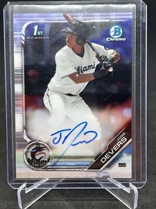 2019 Bowman Chrome 1st Bowman Jose Devers Auto RC (A) - Bild 1 von 2