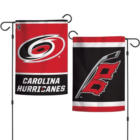 New NHL Carolina Hurricanes  2 Sided 12 X 18 Garden Flag Wincraft Indoor Outdoor Cover