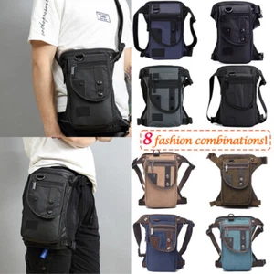 Men's Tactical Leg Bag Hip Drop Belt Waist Pack Travel Riding Outdoor Backpack - Imagen 1 de 20