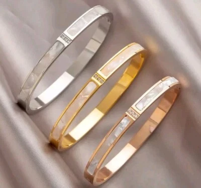 Mother Of Pearl Bracelet Stainless Steel Comes Gift Boxed Birthday Christmas 042 - Image 1 of 4