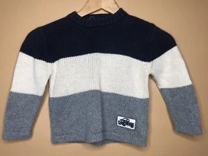 Organicall Grown Boys Size Small (4) Sweater Knit Blue White Grey Long Sleeve - Picture 1 of 12