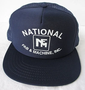 National Fab & Machine Trucker Snapback Mesh Mütze Navy Blau Neu aus altem Lagerbestand Hergestellt in den USA - Bild 1 von 7