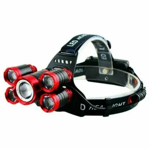 90000LM 5 Cabezales XM-L T6 LED Faro Disparo Largo Linterna Cabezal Antorcha - Imagen 1 de 19