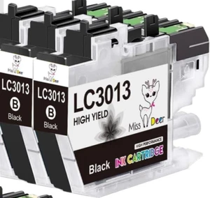 2 LC3013 BK Ink Cartridges for Brother LC3011 MFC-J491DW J497DW J690DW J895DW - Picture 1 of 1