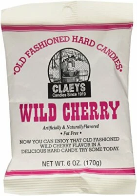 Claey's Old Fashioned Hard Candy Wild Cherry Drops - 6 oz Bag - Image 1 of 4