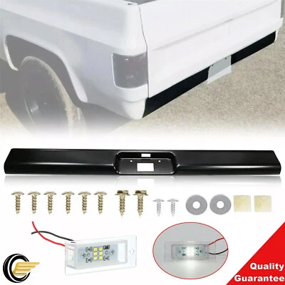 Rear Bumper Roll Pan w/LED Light & Screws For 1973-1987 Chevy C10 C20 Fleetside - Image 1 of 4