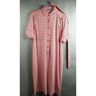 Vestido Henry Lee Petites Vintage Años 60 70 Rojo Blanco con Cinturón Mujer Talla 10 Foto 1 de 4