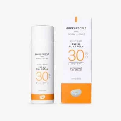Green People Scent Free Facial Sun Cream High SPF 30 for Sensitive Skin 50ml* - Image 1 of 4