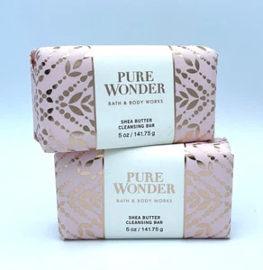 Bath & Body Works Pure Wonder 5 oz Shea Butter Cleansing Bar Soap X 2 - Picture 1 of 1