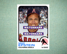Mike Epstein California Angels 1973 Style Custom Baseball Art Card