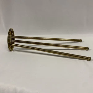 landers frary antique 3 arm swing towel bar holder Vary Old Brass - Picture 1 of 13