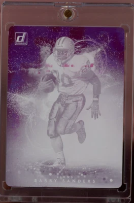 BARRY SANDERS 2020 Donruss Night Moves 1/1 Magenta Printing Plate Lions #16 - Image 1 of 2