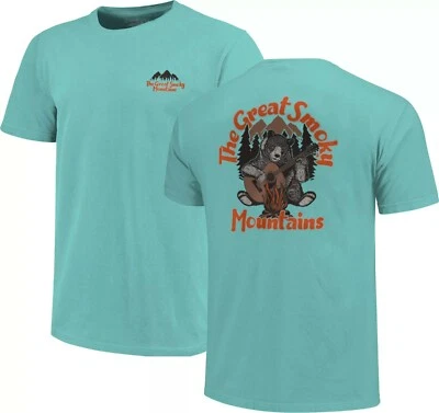 DEFECT Image One Men's Great Smoky Mountains Graphic Tee Green Size L $30 6D064 - Image 1 of 3