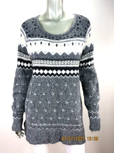 AMERICAN EAGLE OUTFITTERS GR. L Baumwolle/Acryl/Nylon dicker Long Pullover Sweater - Bild 1 von 16