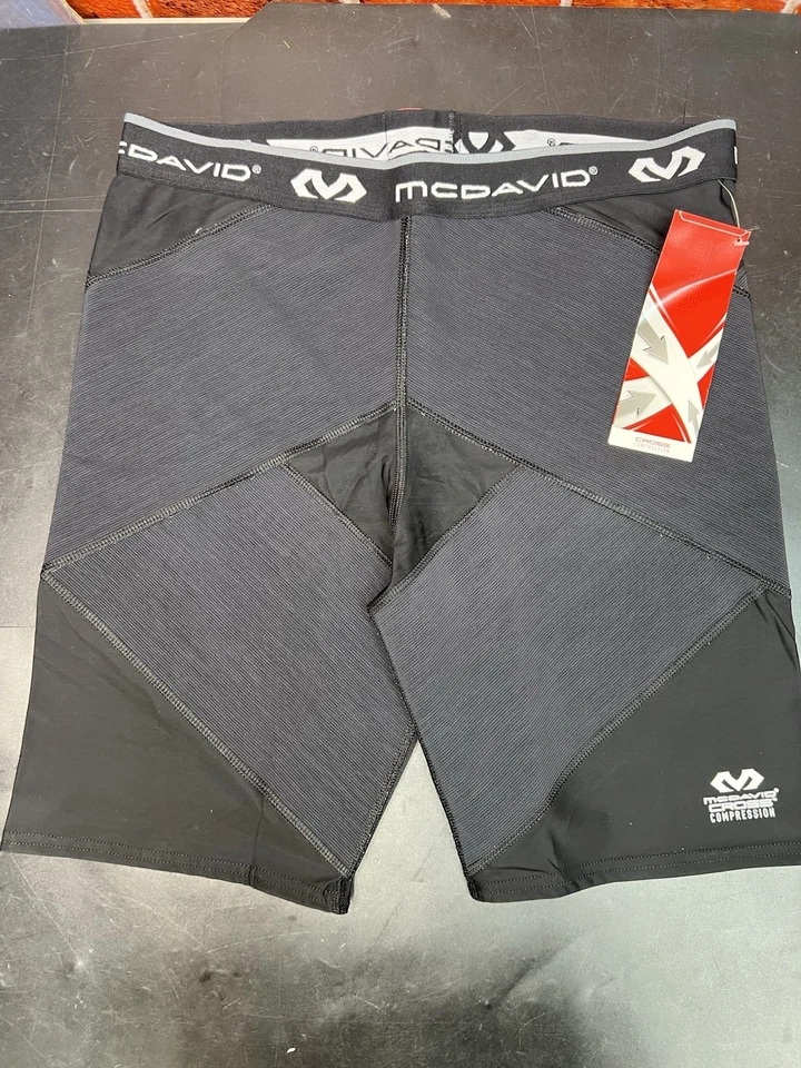 Nuevo McDavid 8200 Pantalones Cortos de Compresión Cruzada con Spica de Cadera - Negro Para Hombres XL Foto 1 de 4