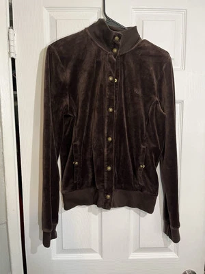 Lauren Ralph Lauren Brown Velvet Women’s Button Jacket Size Medium (m) - Image 1 of 4