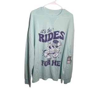 Disney Parks Space Mountain Shirt Herren XL türkis Langarm It's The Rides Neu mit Etikett - Bild 1 von 9