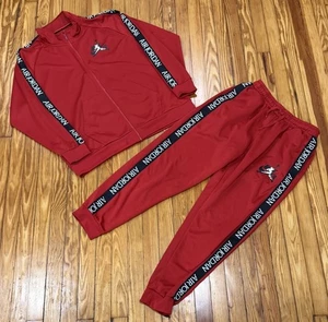 Air Jordan Tricot Mens XL / XXL Tracksuit Track Jacket & Pants Red Tape - Picture 1 of 3