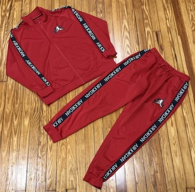 Air Jordan Tricot Mens XL / XXL Tracksuit Track Jacket & Pants Red Tape - Image 1 of 3